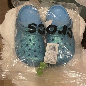 CROCS classic iridescent glitter shoes